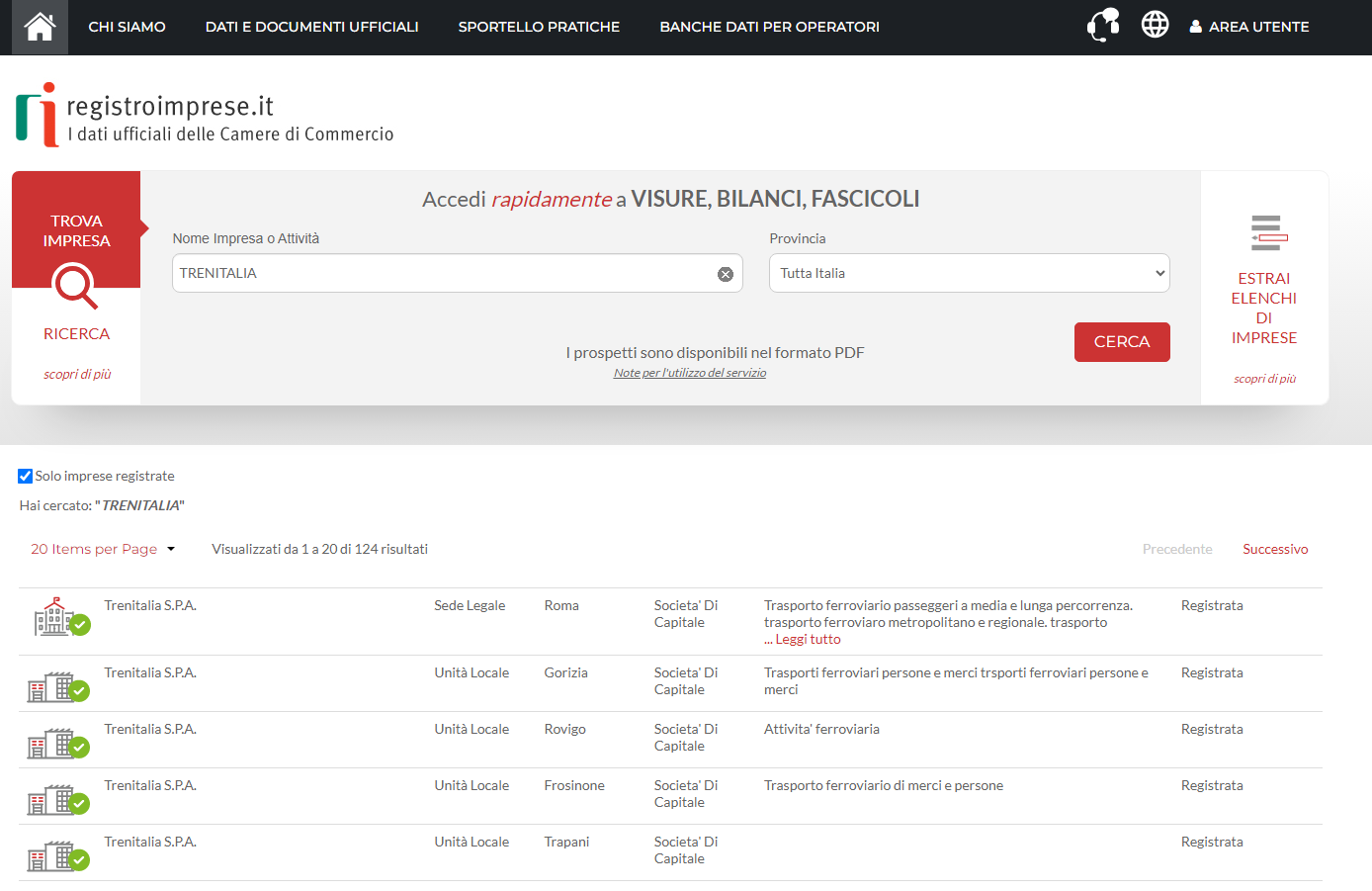 Registro Imprese