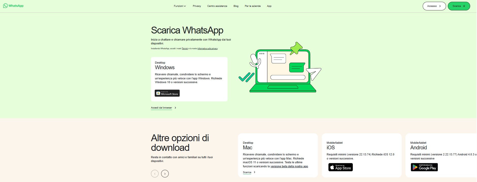 Scarica Whatsapp Desktop Windows o Mac