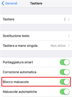 Attivare la tastiera ad una mano su iPhone