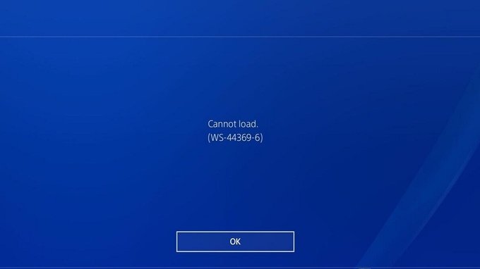 Ws 43689 0 ошибка ps4