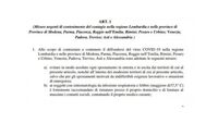 Coronavirus: ecco il decreto che blocca i confini in Lombardia e altre 14 province
