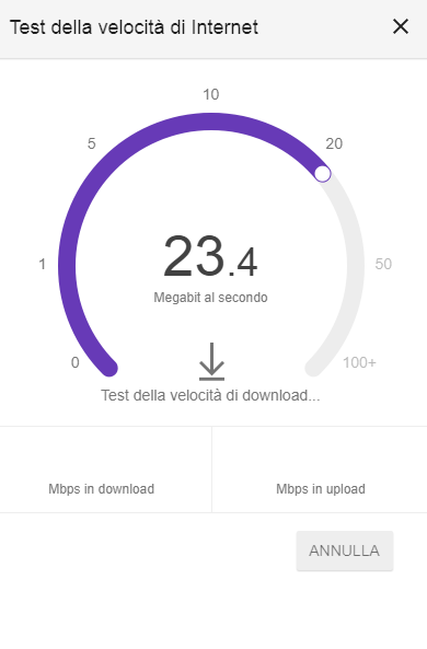 bandwidth speed test google