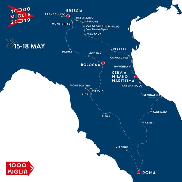 Mille Miglia 2019 Date E Percorso Da Brescia A Roma